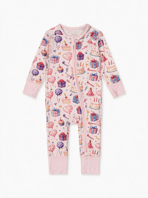 Birthday Wish Convertible Romper flat lay