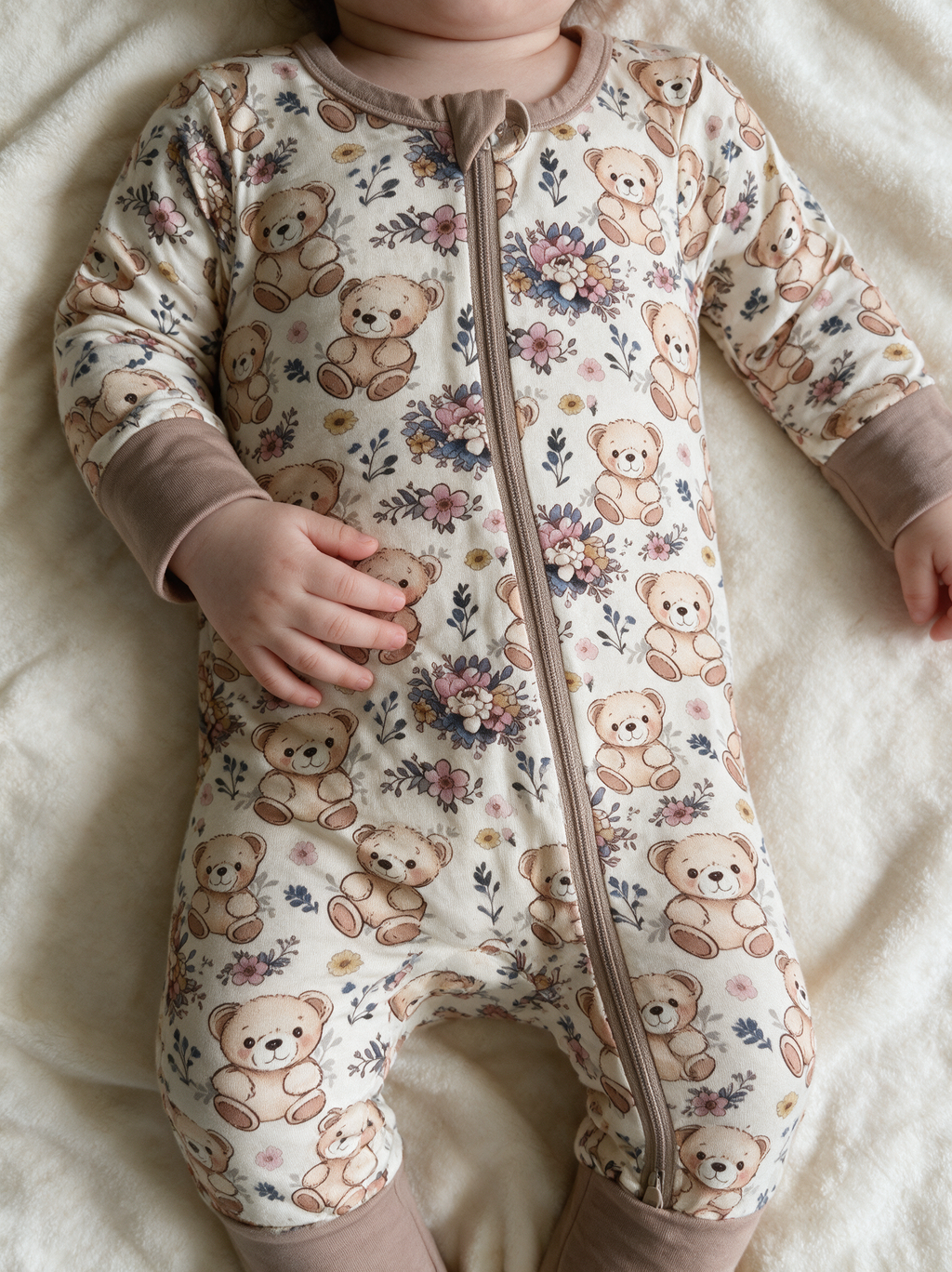 Bear Hug Convertible Romper detail