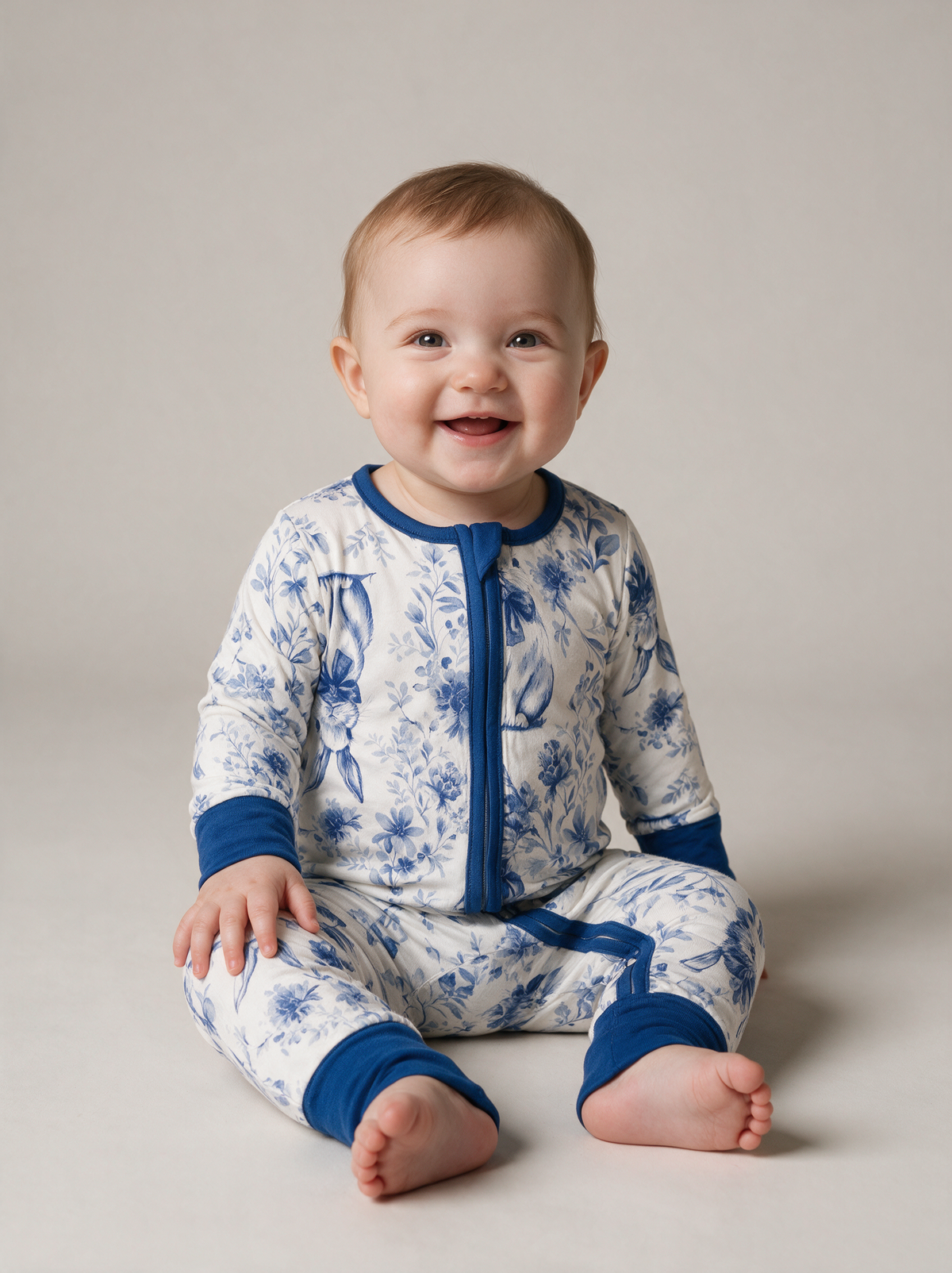 Bluebell Bunny Convertible Romper on baby
