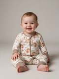 Clover Meadow Convertible Romper on baby