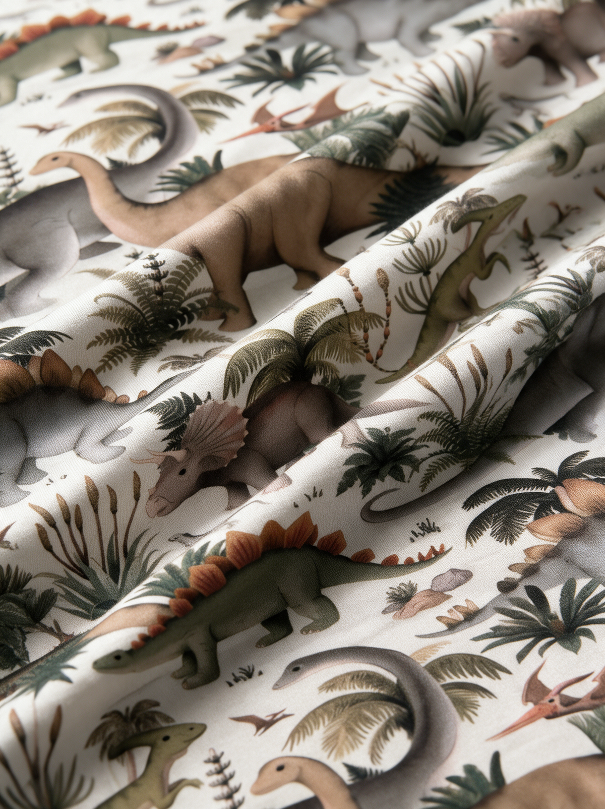 Fern Valley bamboo fabric print close-up