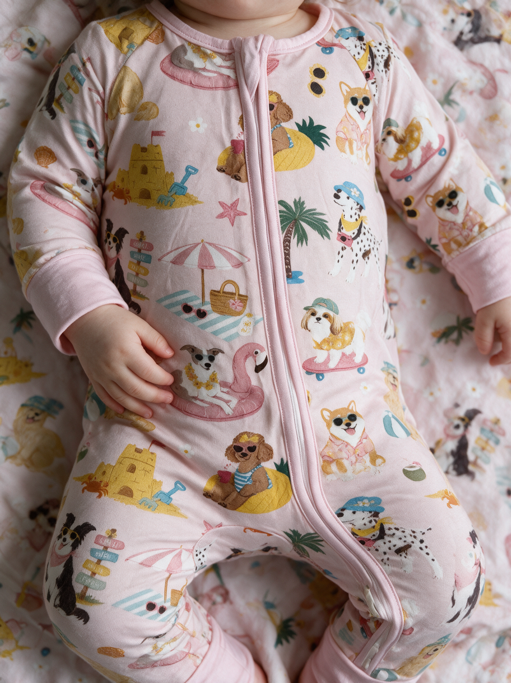 Beach Pups Convertible Romper detail