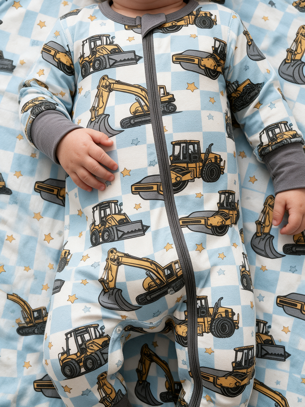 Little Diggers Convertible Romper detail