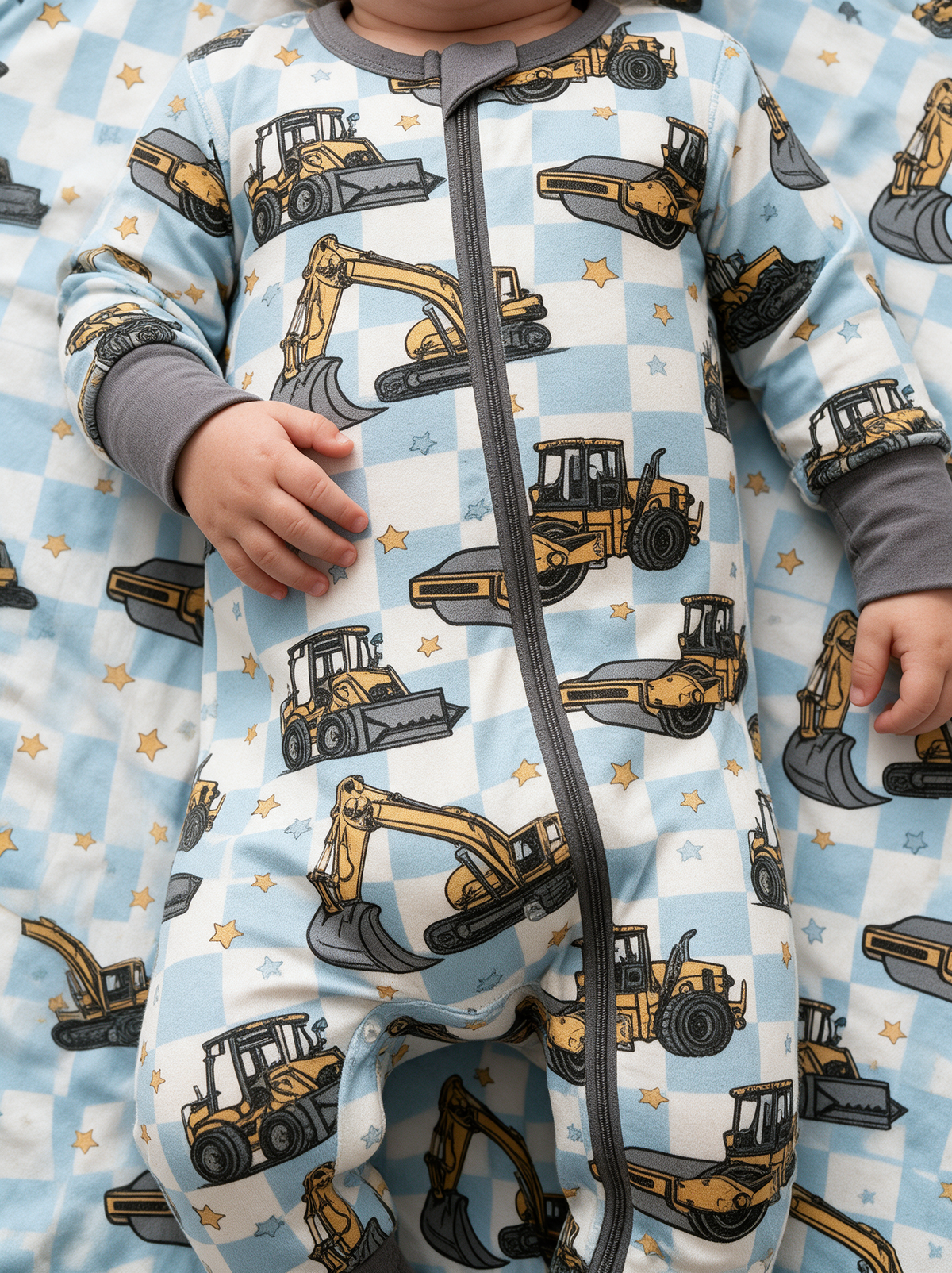 Little Diggers Convertible Romper detail