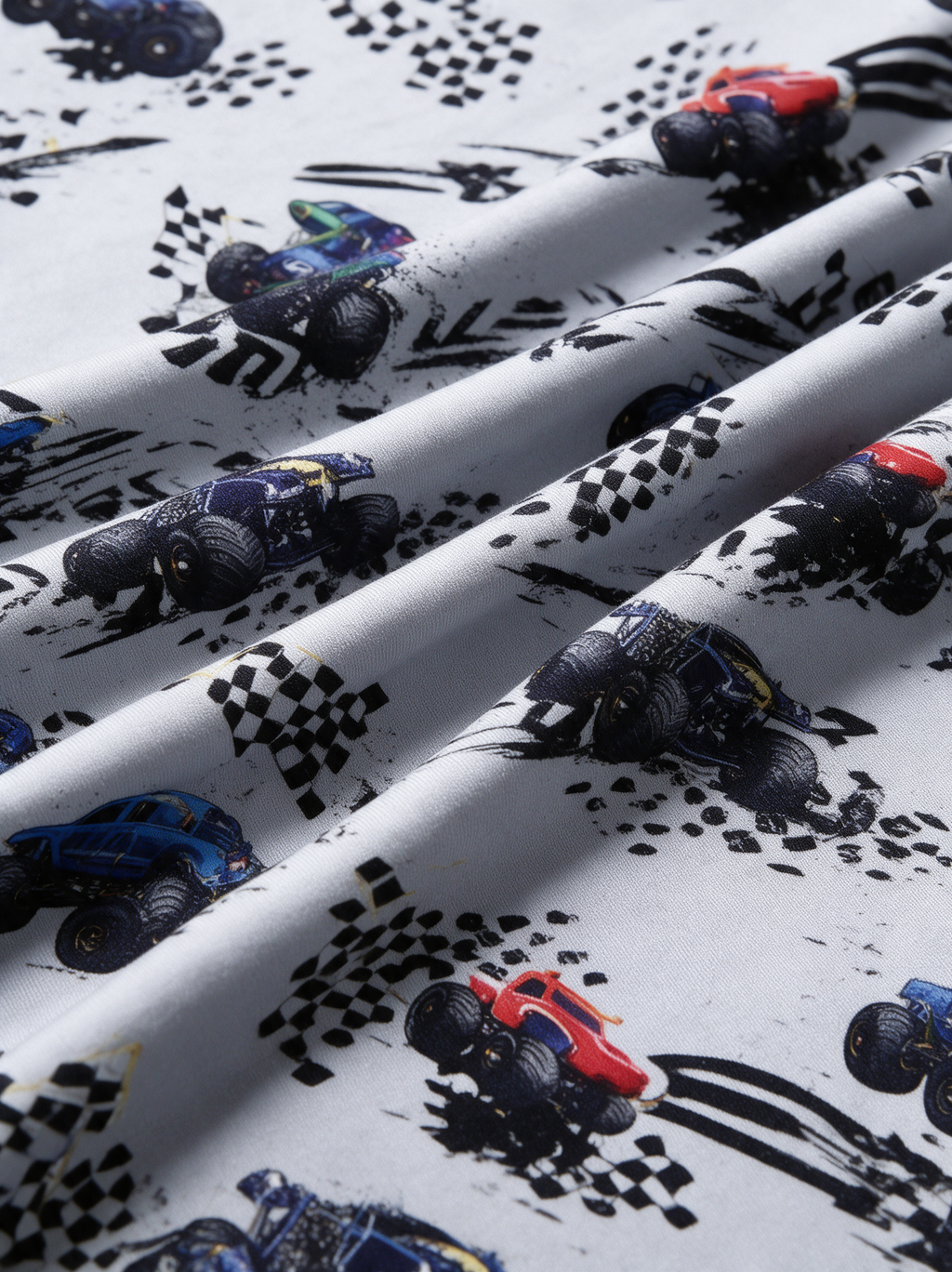 Mud Run bamboo fabric print close-up
