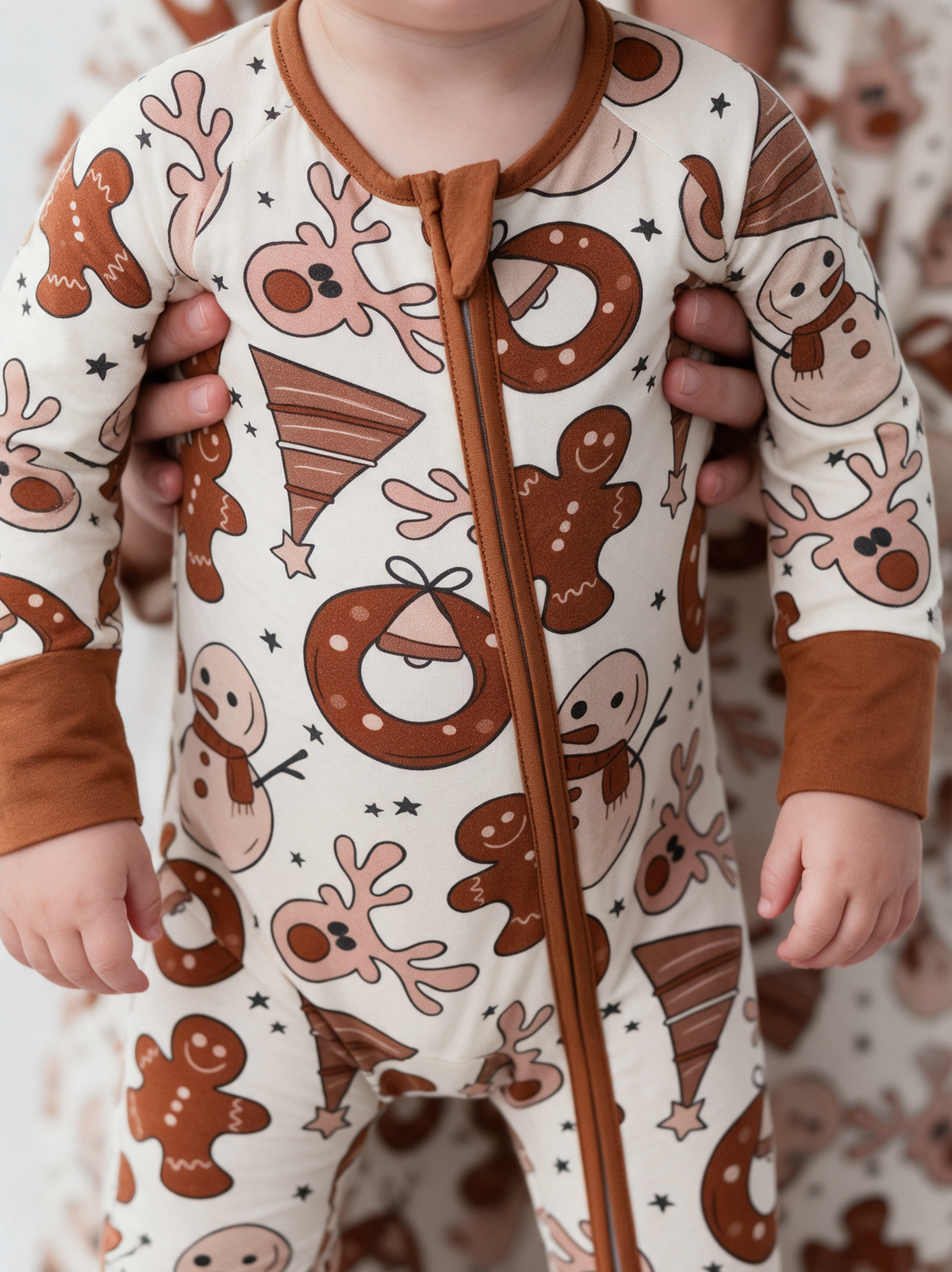 Gingersnap Convertible Romper zipper and cuff detail