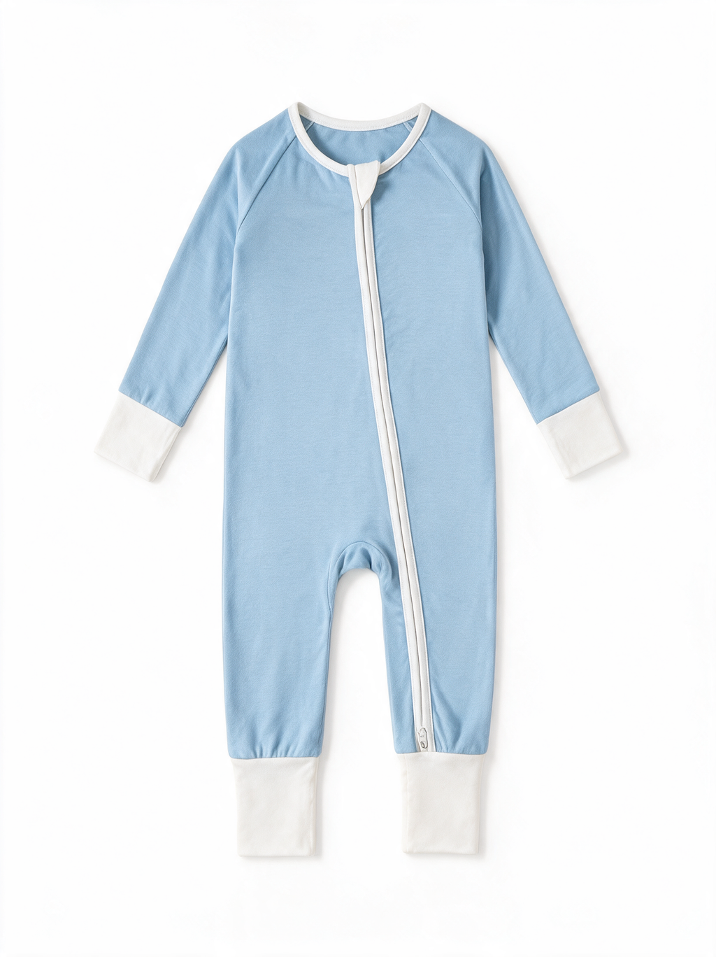 Sky Blue Convertible Romper flat lay